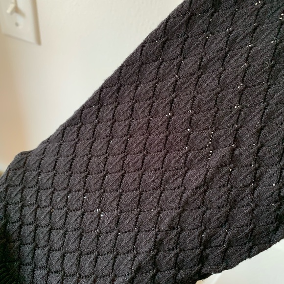 Lane Bryant Lightweight Pointelle Black Sweater - Picture 5 of 5